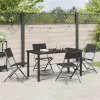 Kert étkező szett 5 pcs Fekete Porszórt acél