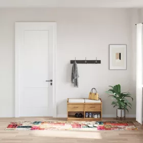    többszínű foltvarrott csúszásmentes mosható szőnyeg 80 x 300 cm