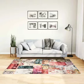    többszínű foltvarrott csúszásmentes mosható szőnyeg 120x180 cm