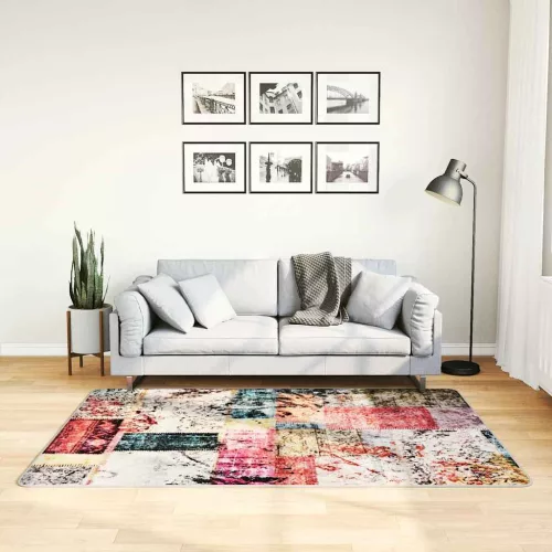  többszínű foltvarrott csúszásmentes mosható szőnyeg 120x180 cm