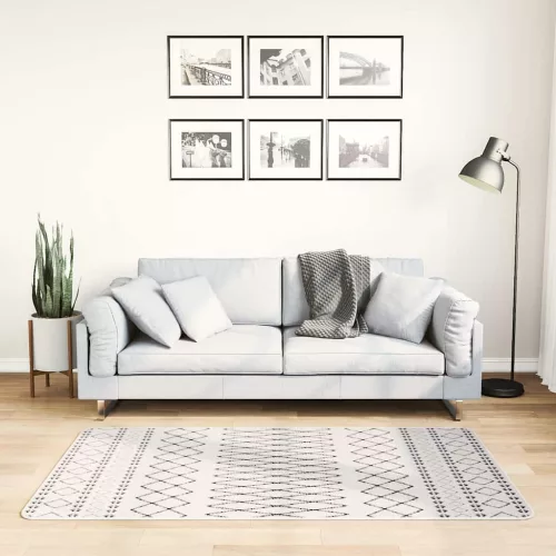  fekete és fehér csúszásmentes mosható szőnyeg 80 x 150 cm
