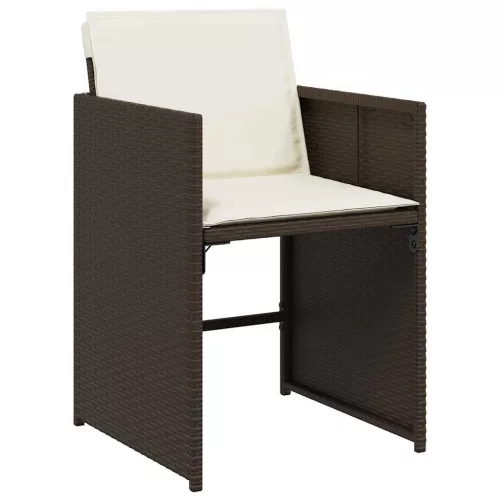  Kert étkező szett párnával 5 pcs Barna polirattan