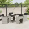  Kert étkező szett párnával 5 pcs Világosszürke polirattan