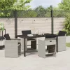  Kert étkező szett párnával 5 pcs Világosszürke polirattan