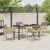  Kert étkező szett párnával 5 pcs Bézs polirattan