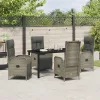  Kert étkező szett párnával 5 pcs Szürke polirattan