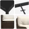  Kert étkező szett párnával 7 pcs Barna polirattan