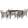  Kert étkező szett párnával 5 pcs Barna polirattan