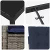  Kert étkező szett párnával 5 pcs Szürke polirattan