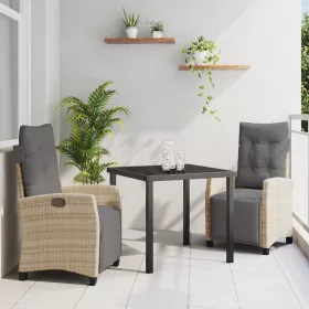  Kert étkező szett 3 pcs Bézs polirattan