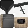  Kert étkező szett 3 pcs Bézs polirattan