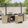  Kert étkező szett 5 pcs Bézs polirattan