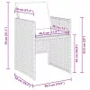  Kert étkező szett 5 pcs Bézs polirattan
