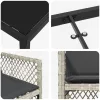  Kert étkező szett 5 pcs Világosszürke polirattan