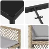  Kert étkező szett 5 pcs Bézs polirattan