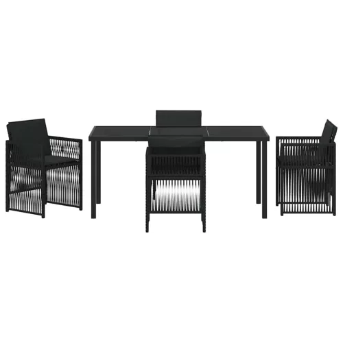  Kert étkező szett 5 pcs Fekete Porszórt acél