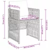  Kert étkező szett 5 pcs Világosszürke Porszórt acél