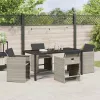  Kert étkező szett 5 pcs Világosszürke polirattan