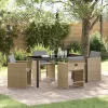  Kert étkező szett 5 pcs Bézs polirattan