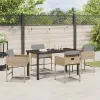  Kert étkező szett 5 pcs Bézs polirattan