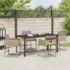  Kert étkező szett 5 pcs Bézs polirattan