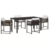  Kert étkező szett 5 pcs Barna polirattan