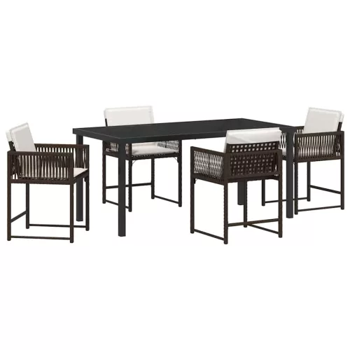  Kert étkező szett 5 pcs Barna polirattan