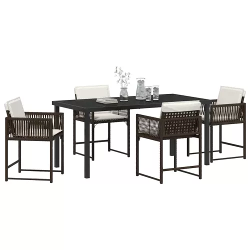  Kert étkező szett 5 pcs Barna polirattan