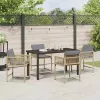  Kert étkező szett 5 pcs Bézs polirattan