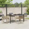  Kert étkező szett 5 pcs Bézs polirattan