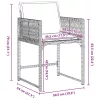  Kert étkező szett 5 pcs Bézs polirattan