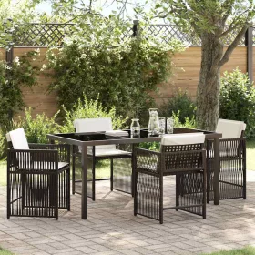  Kert étkező szett 5 pcs Barna polirattan