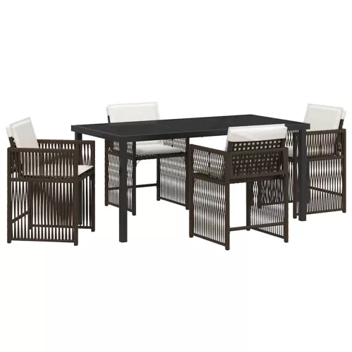  Kert étkező szett 5 pcs Barna polirattan