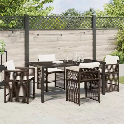  Kert étkező szett 5 pcs Barna polirattan