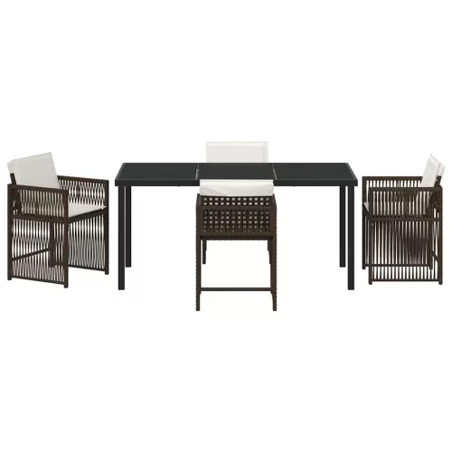  Kert étkező szett 5 pcs Barna polirattan