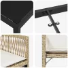  Kert étkező szett 5 pcs Bézs polirattan