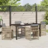  Kert étkező szett 5 pcs Bézs polirattan