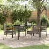  Kert étkező szett párnával 5 pcs Szürke és fekete Rattan