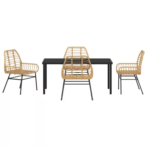  Kert étkező szett 5 pcs Barna polirattan