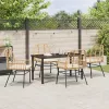  Kert étkező szett 5 pcs Barna polirattan