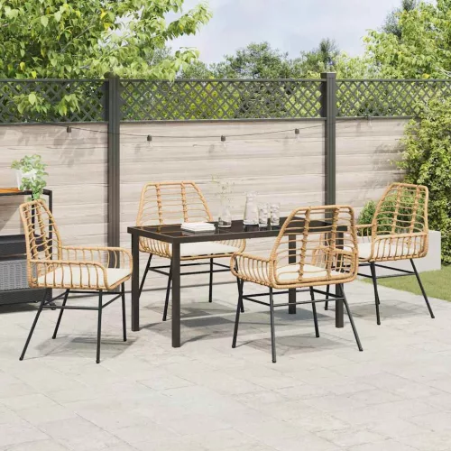  Kert étkező szett 5 pcs Barna polirattan