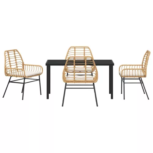  Kert étkező szett 5 pcs Barna polirattan