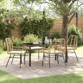  Kert étkező szett 5 pcs Barna polirattan