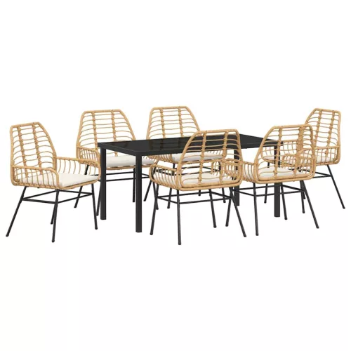  Kert étkező szett 7 pcs Barna polirattan