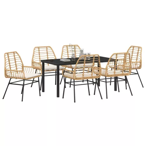  Kert étkező szett 7 pcs Barna polirattan