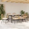  Kert étkező szett 7 pcs Barna polirattan