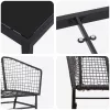  Kert étkező szett 5 pcs Fekete polirattan