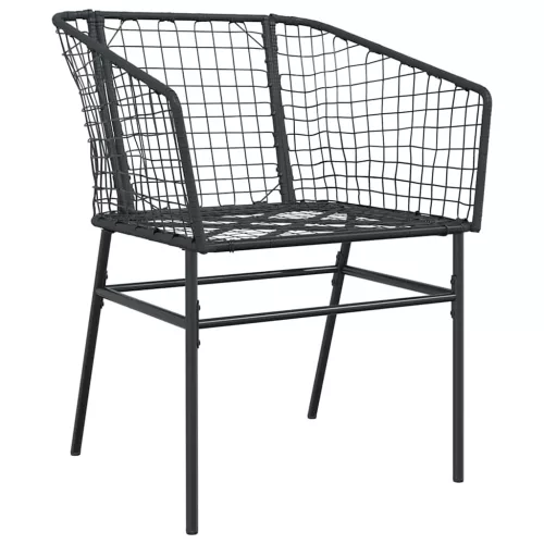  Kert étkező szett 7 pcs Fekete polirattan