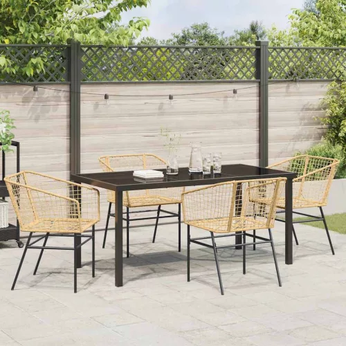  Kert étkező szett 5 pcs Barna polirattan
