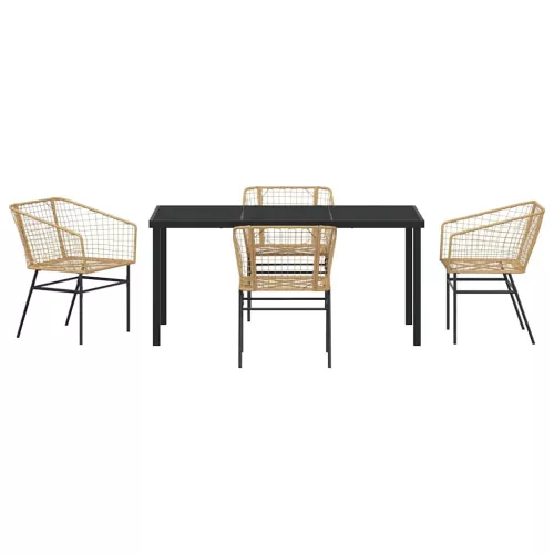  Kert étkező szett 5 pcs Barna polirattan